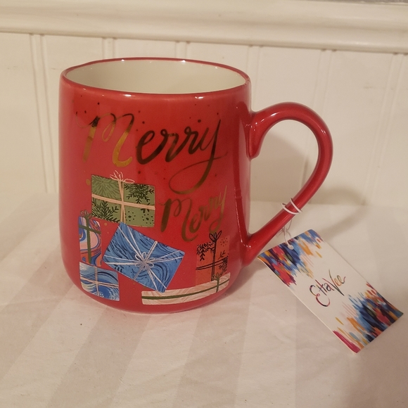 NWT EttaVee "Merry Merry" Christmas Mug - Picture 1 of 6